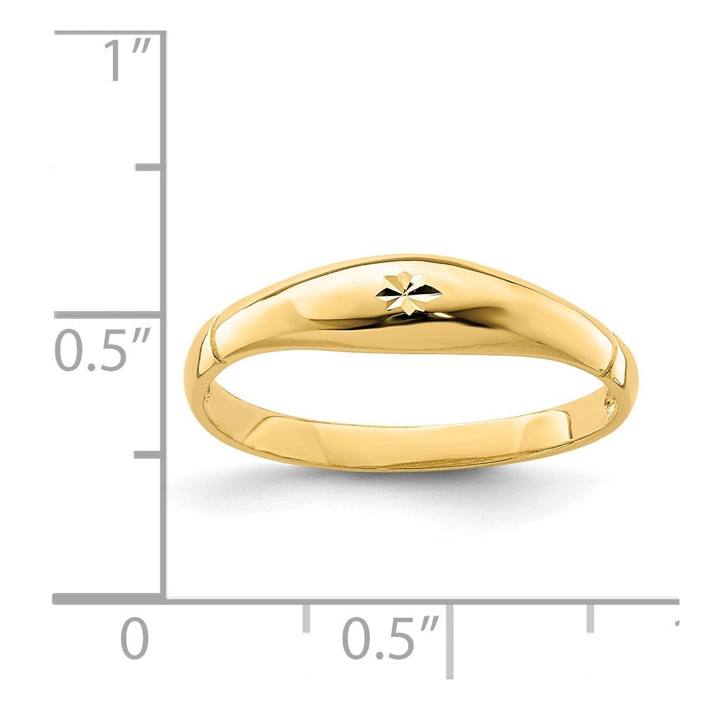 14K Yellow Gold D/C Band Ring