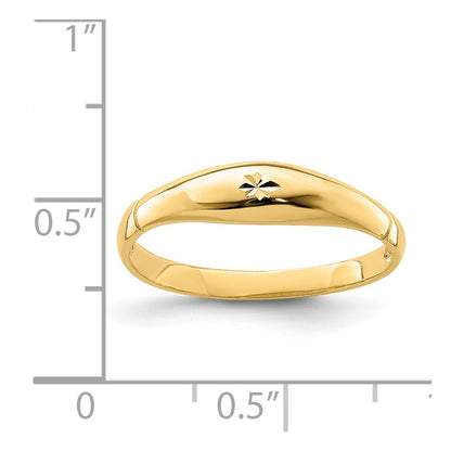 14K Yellow Gold D/C Band Ring