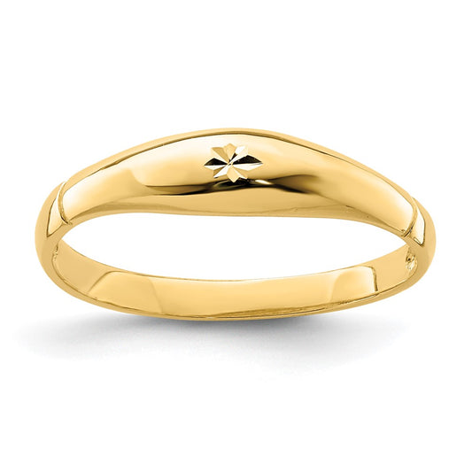 14K Yellow Gold D/C Band Ring