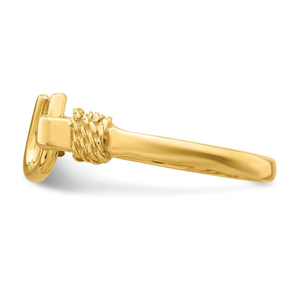 14K Yellow Gold Horseshoe Ring