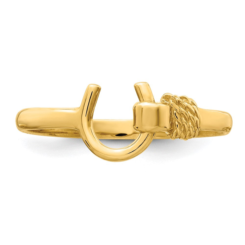 14K Yellow Gold Horseshoe Ring