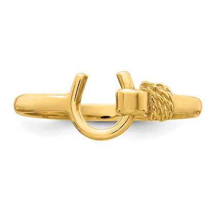 14K Yellow Gold Horseshoe Ring