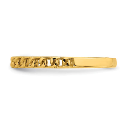 14K Yellow Gold Link Design Ring