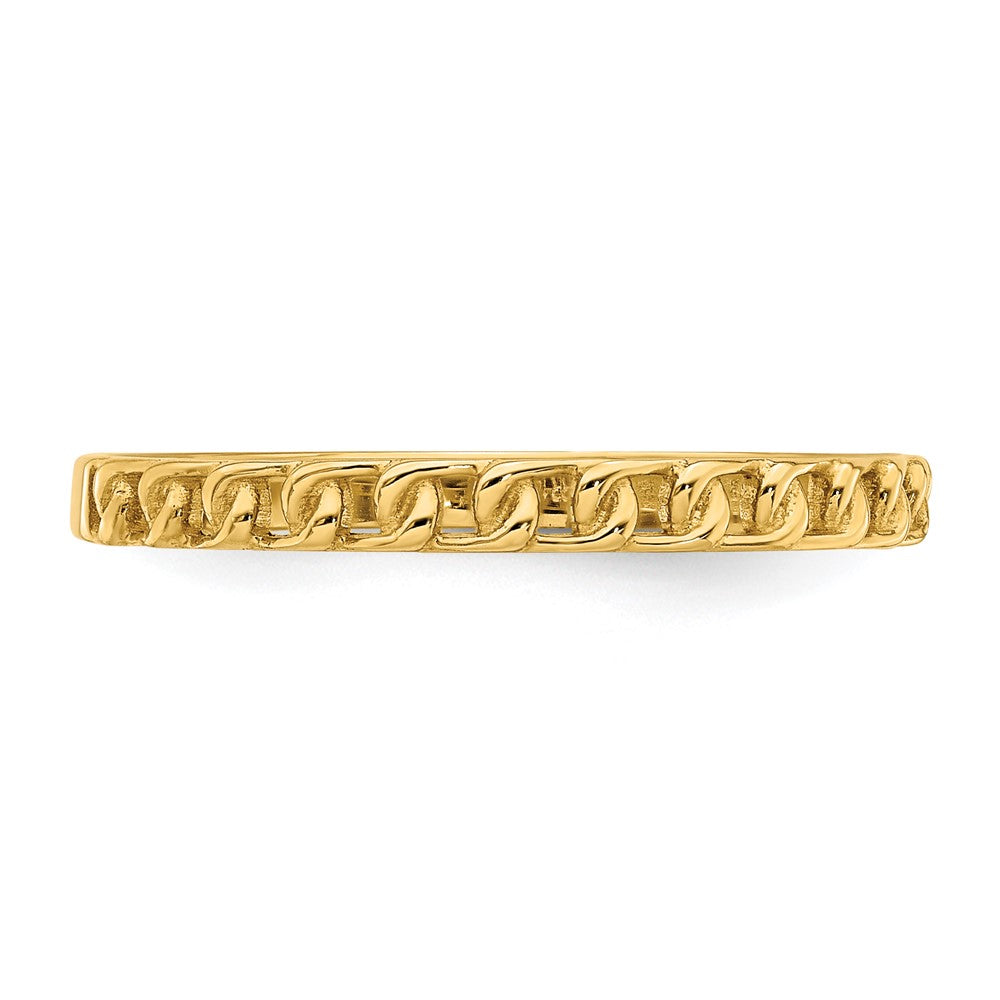 14K Yellow Gold Link Design Ring