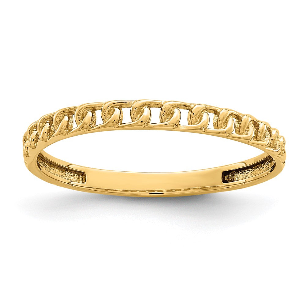 14K Yellow Gold Link Design Ring
