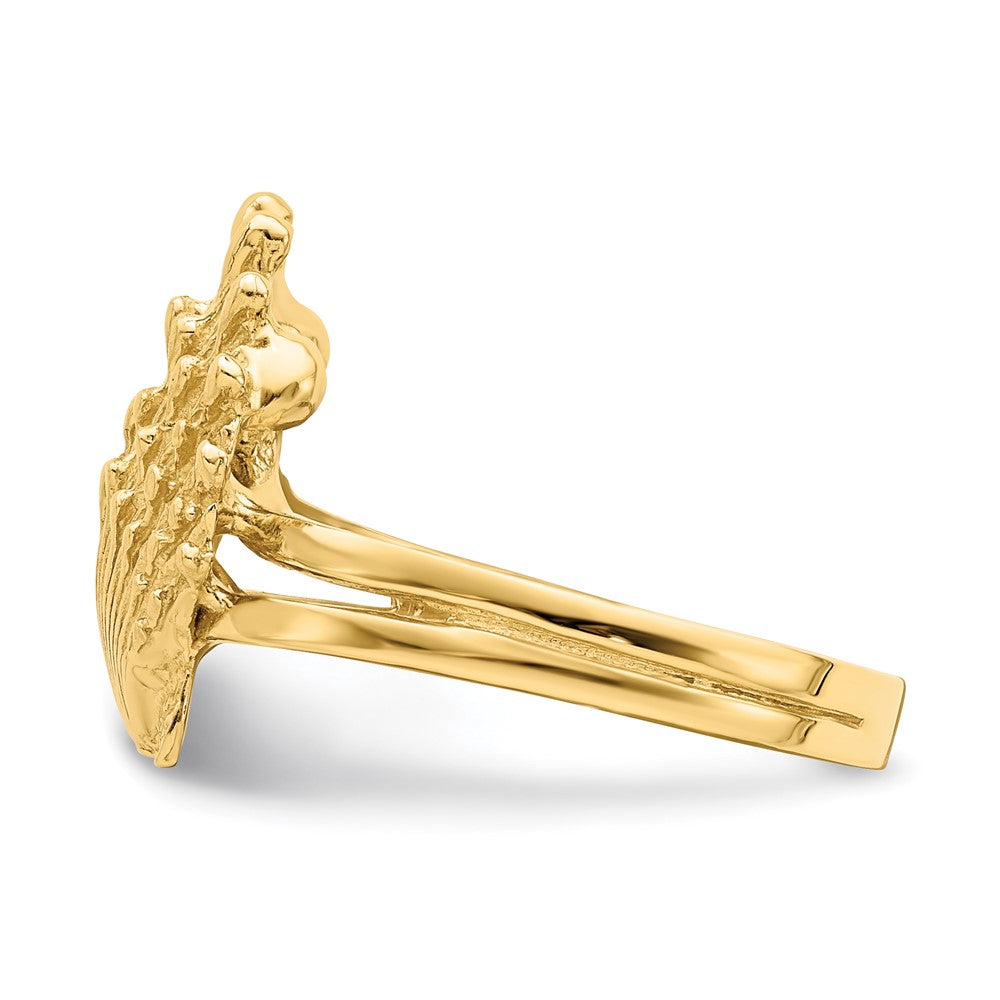 14K Yellow Gold Lion's Paw Shell Ring