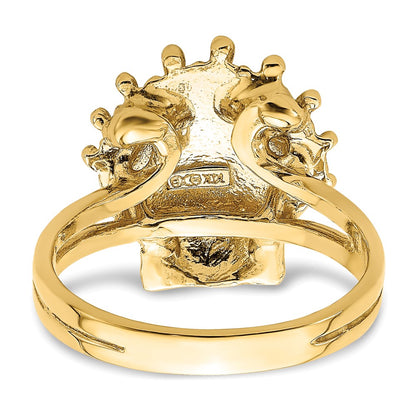 14K Yellow Gold Lion's Paw Shell Ring