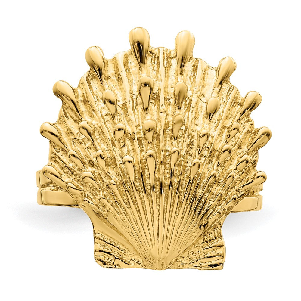 14K Yellow Gold Lion's Paw Shell Ring