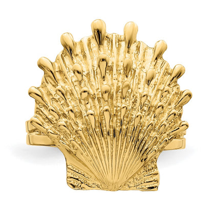 14K Yellow Gold Lion's Paw Shell Ring