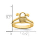 14K Yellow Gold 2-D Flat Back Mini Basket Ring