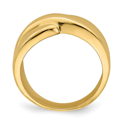 14K Yellow Gold Polished Fashion Dome Ring