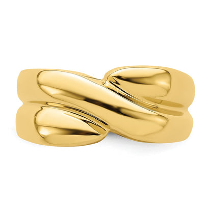 14K Yellow Gold Polished Fashion Dome Ring