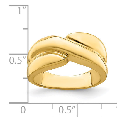 14K Yellow Gold Polished Fashion Dome Ring