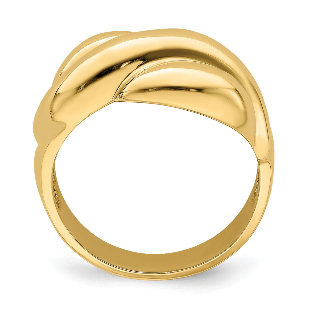 14K Yellow Gold Polished Dome Ring