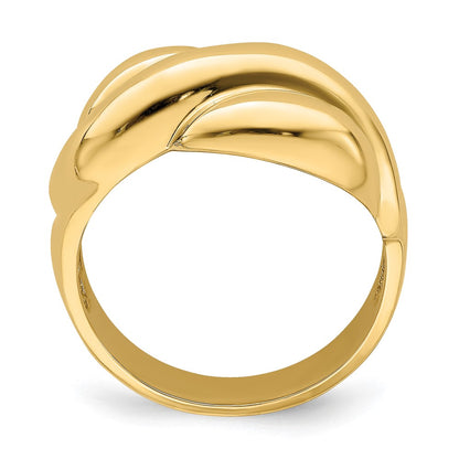 14K Yellow Gold Polished Dome Ring