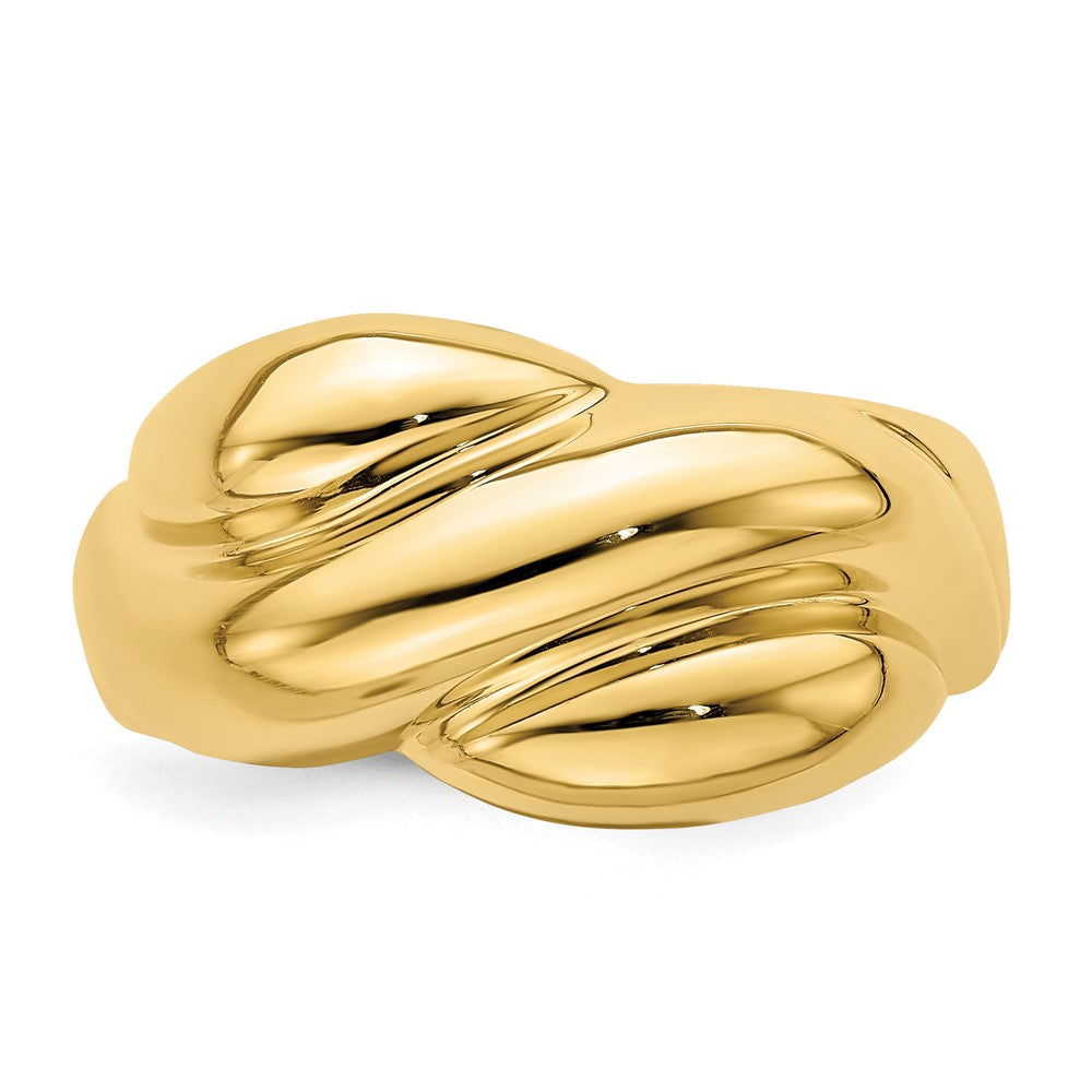 14K Yellow Gold Polished Dome Ring