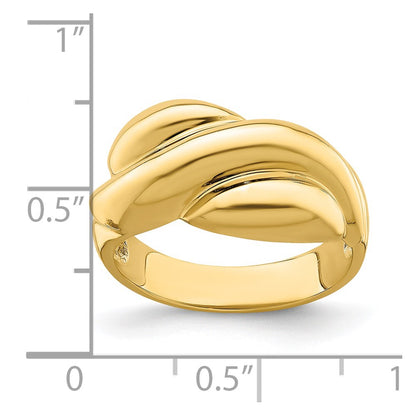 14K Yellow Gold Polished Dome Ring