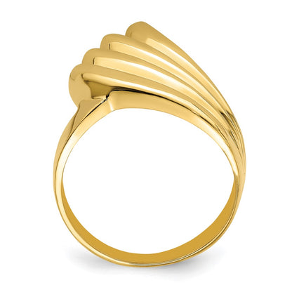 14K Yellow Gold Polished Fish Tail Ring