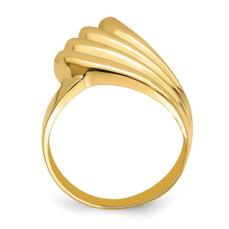 14K Yellow Gold Polished Fish Tail Ring