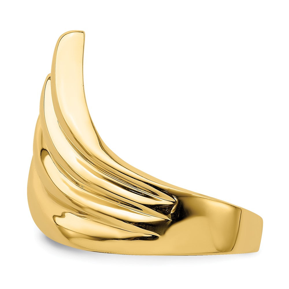 14K Yellow Gold Polished Fish Tail Ring