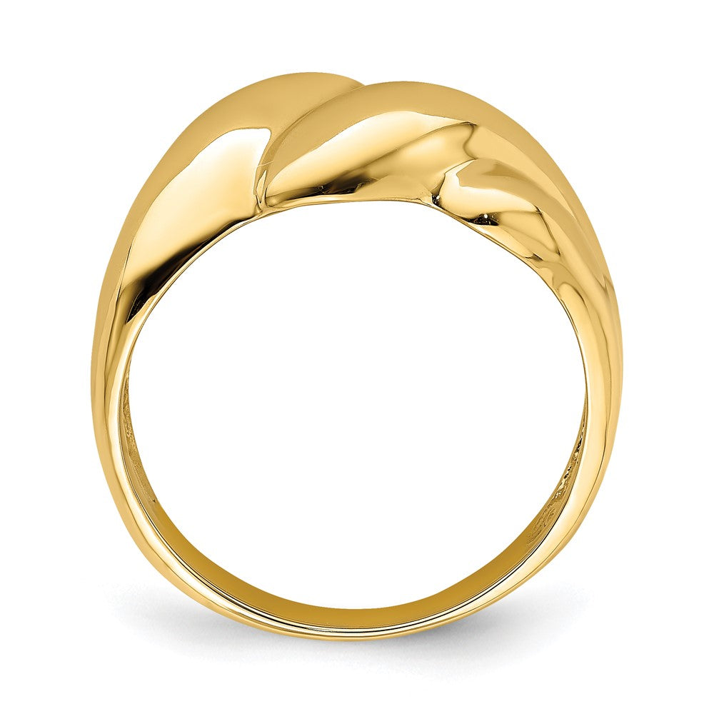 14K Yellow Gold Polished Fashion Dome Ring