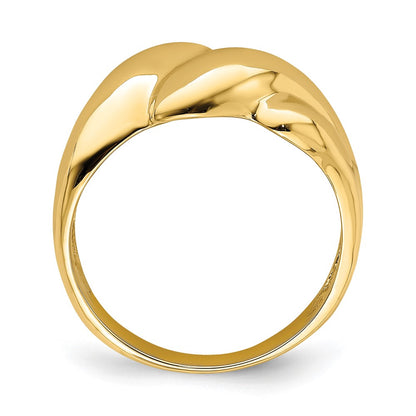 14K Yellow Gold Polished Fashion Dome Ring