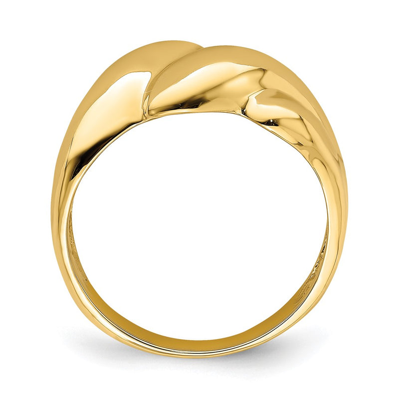 14K Yellow Gold Polished Fashion Dome Ring