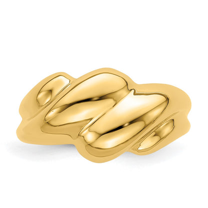 14K Yellow Gold Polished Fashion Dome Ring