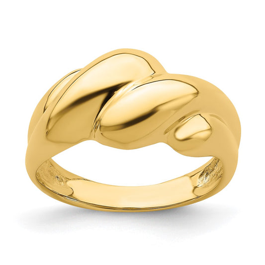 14K Yellow Gold Polished Fashion Dome Ring