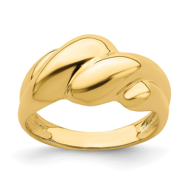 14K Yellow Gold Polished Fashion Dome Ring