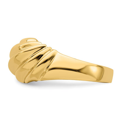14K Yellow Gold Polished Shrimp Fashion Ring