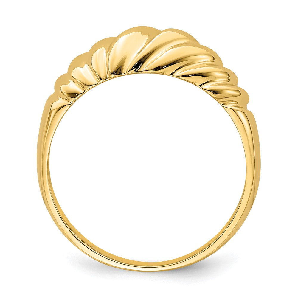 14K Yellow Gold Polished Dome Ring