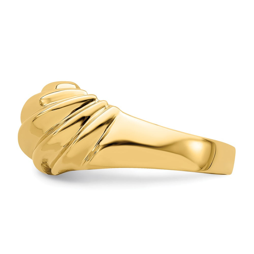 14K Yellow Gold Polished Dome Ring
