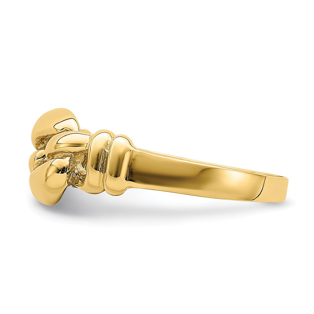 14K Yellow Gold Polished Freeform Knot Ring
