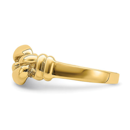 14K Yellow Gold Polished Freeform Knot Ring