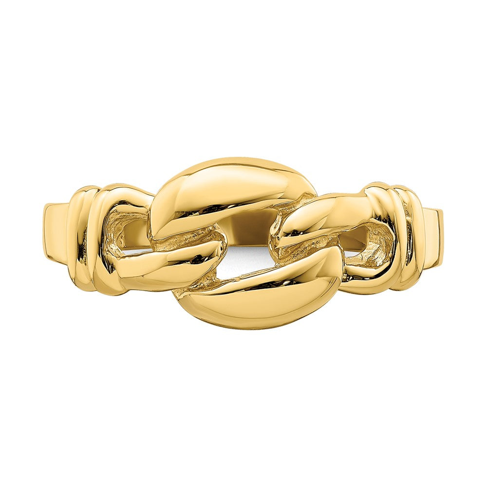 14K Yellow Gold Polished Freeform Knot Ring