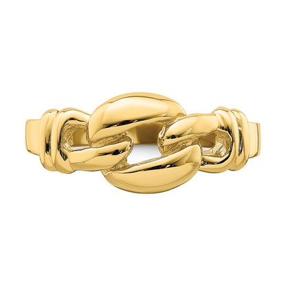 14K Yellow Gold Polished Freeform Knot Ring