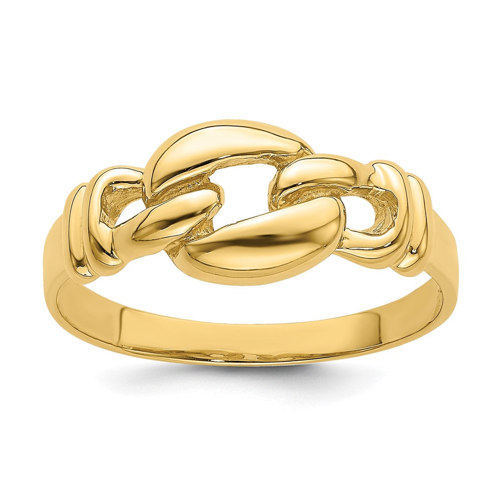 14K Yellow Gold Polished Freeform Knot Ring