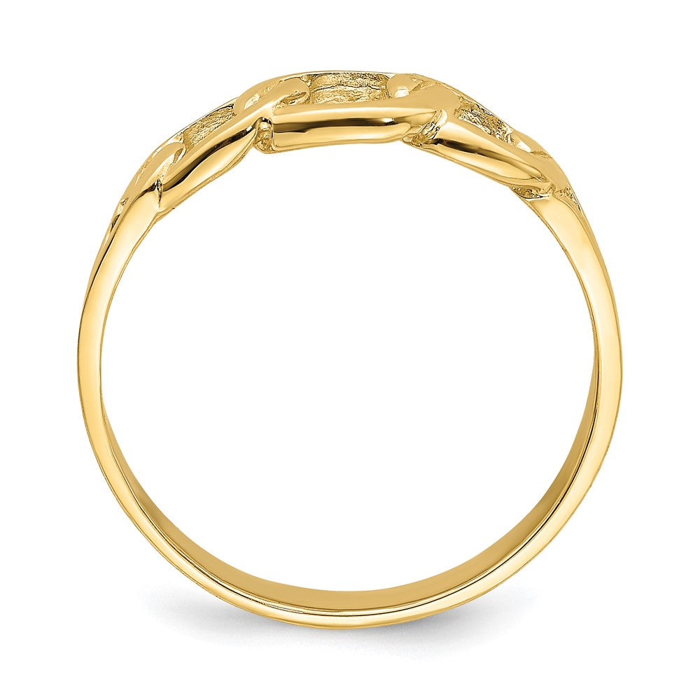 14K Yellow Gold Polished Chain Link Ring