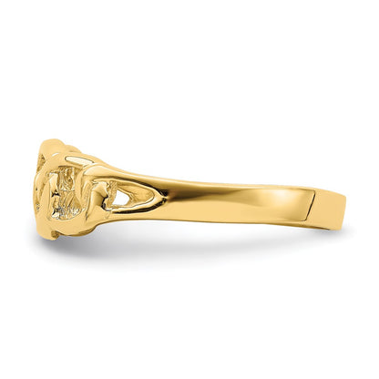 14K Yellow Gold Polished Chain Link Ring