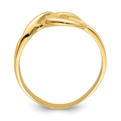 14K Yellow Gold Polished Freeform Ring