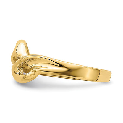 14K Yellow Gold Polished Freeform Ring