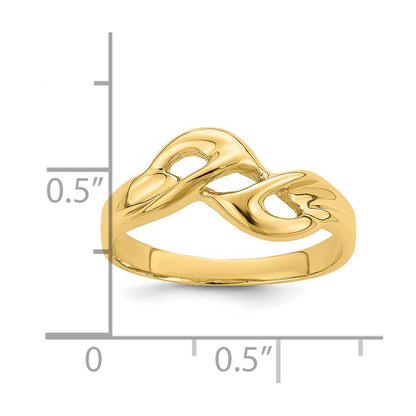 14K Yellow Gold Polished Freeform Ring