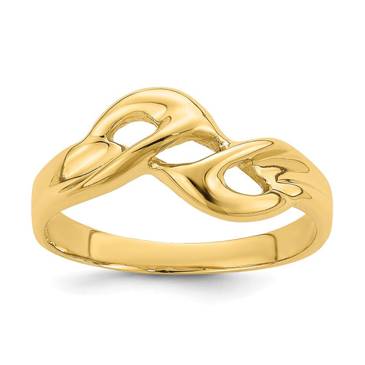 14K Yellow Gold Polished Freeform Ring