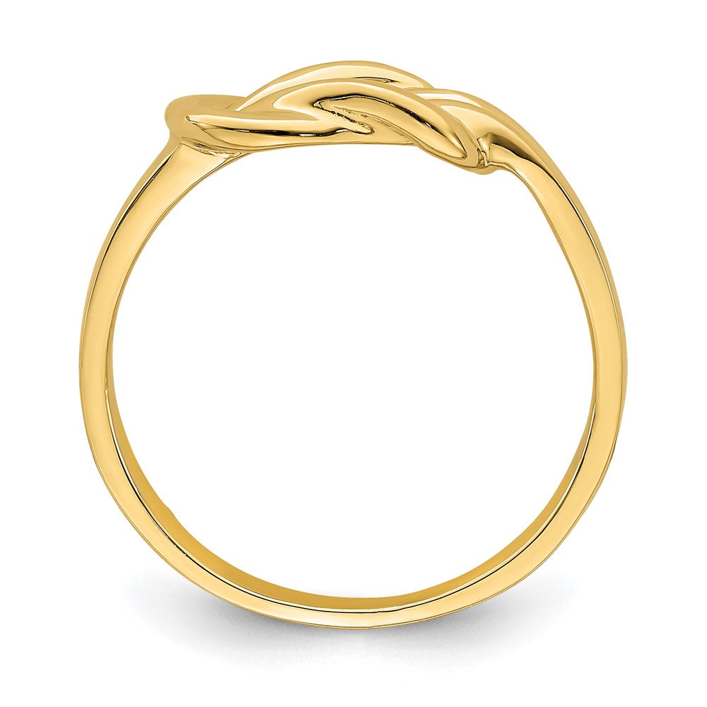 14K Yellow Gold Polished Freeform Love Knot Ring