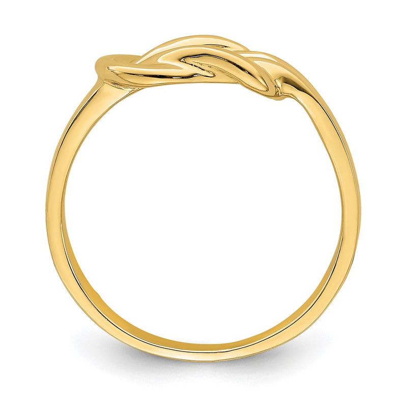 14K Yellow Gold Polished Freeform Love Knot Ring