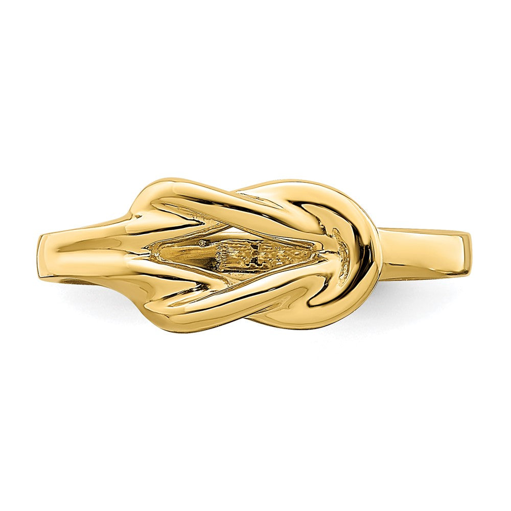 14K Yellow Gold Polished Freeform Love Knot Ring