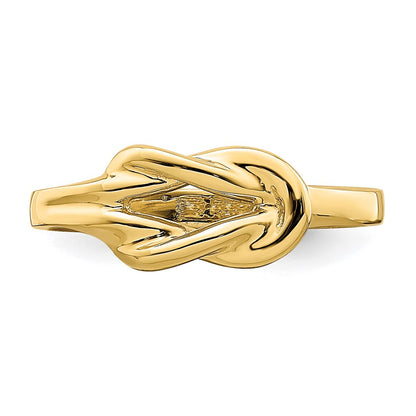 14K Yellow Gold Polished Freeform Love Knot Ring
