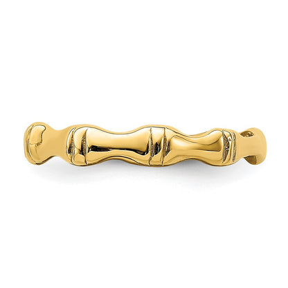14K Yellow Gold Polished Bamboo Band