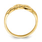 14K Yellow Gold Polished Braided Knot Ring